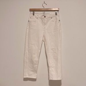 Women’s Cropped White Jeans Size 8